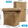 Large Capacity Waxed Canvas Lunch Bag Waterproof Thermal Insulation Aluminum Foil Ice Bag Anti-fouling Reusable Cooler Bag