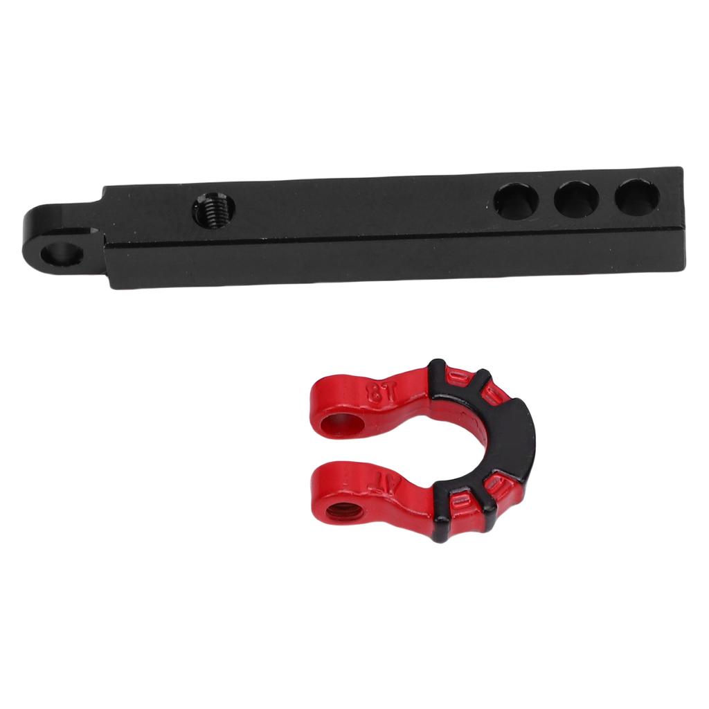 Metal RC Trailer Hitch Tow Hook High Strength Alloy Trailer Hitch Receiver for 1 8 1 10 RC Crawler Accessories Red