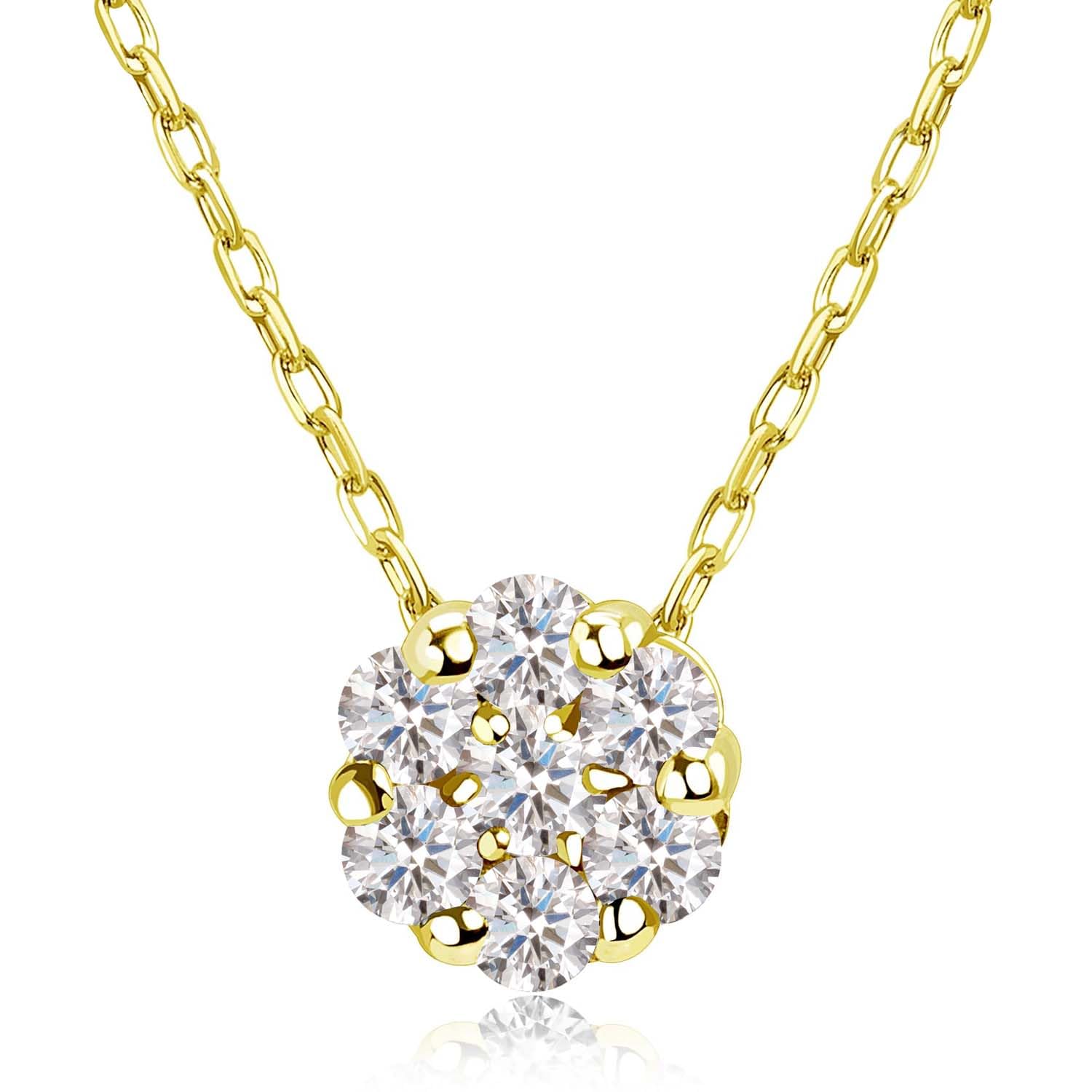 

Necklace Diamond Dahlia Flower Gold K18 18K [Lara Christie] 0.1ct lp51-0002-yg