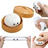 Dumpling Stress Balls Fidget Sensory Toy Simulation Food with Little Steamer Squeeze Dough Ball Stress Relief Hand Toy
