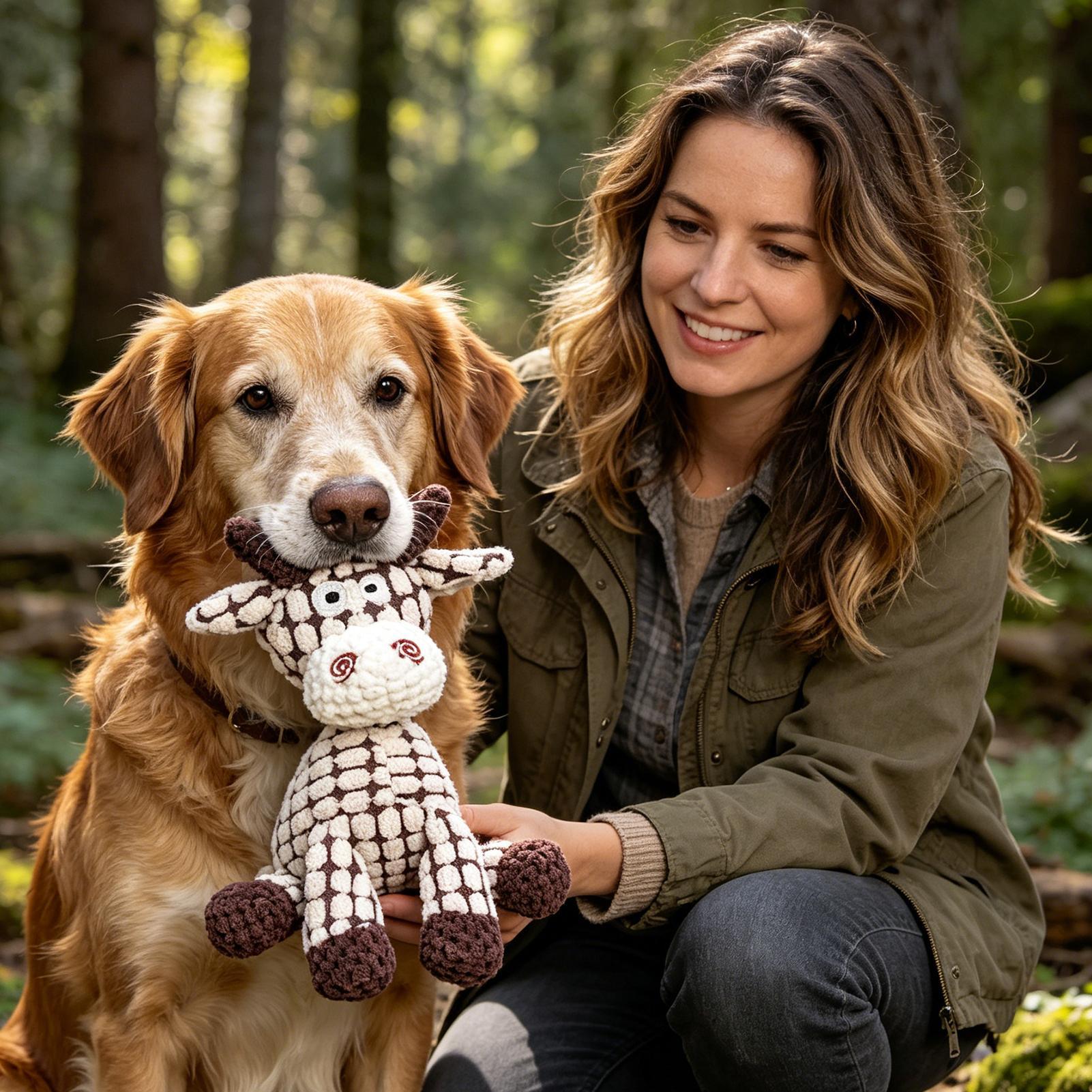

Stuffed Animals for Dogs Plush Cotton Rope Squeaky Enrichment Dog Toys for Small Animals Puppy Cat Indoor Play Training CN