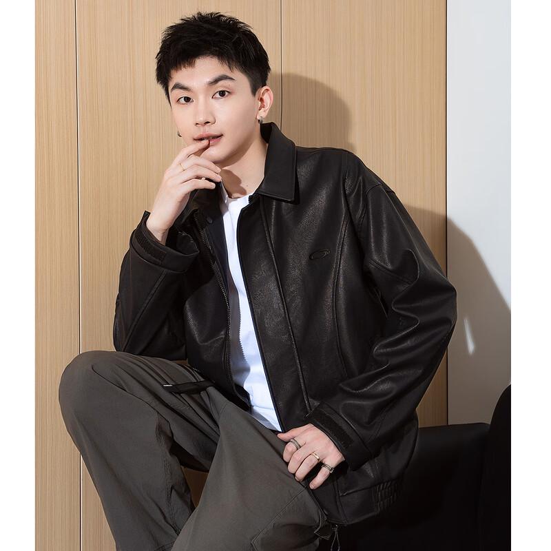 

Мужская куртка из искусственной кожи с силиконовым принтом TonLion 2XL