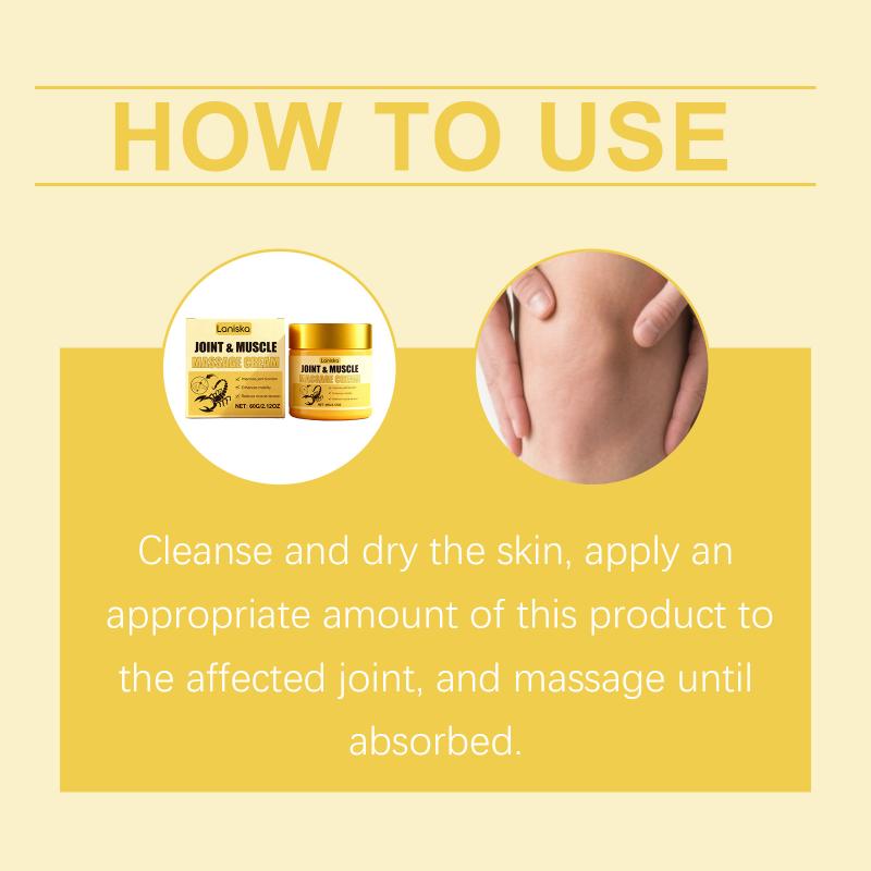 

Joint Pain Relief Massage Cream Rapidly Relaxes Muscles Enhances Flexibility Easy Movement Lasting Comfort one size