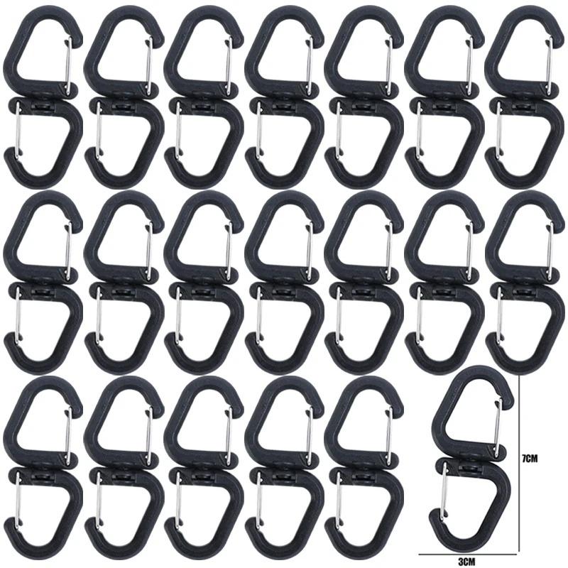 Outdoor 360-degree Rotating Hook, Camping Double-head Backpack Hook, Portable S-hook, Multi-functional Mini Climbing Hook