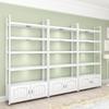 GOWKE Multi-Tier Iron Art Display Shelf with Cabinet