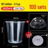 Leak-Proof PET Plastic Beverage Cup with Lid – Transparent Disposable Coffee & Cold Drink Cup