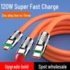 Durable 6A One-to-Three Type-C Cable: 120W Super Fast Charging for Apple, Android, Huawei