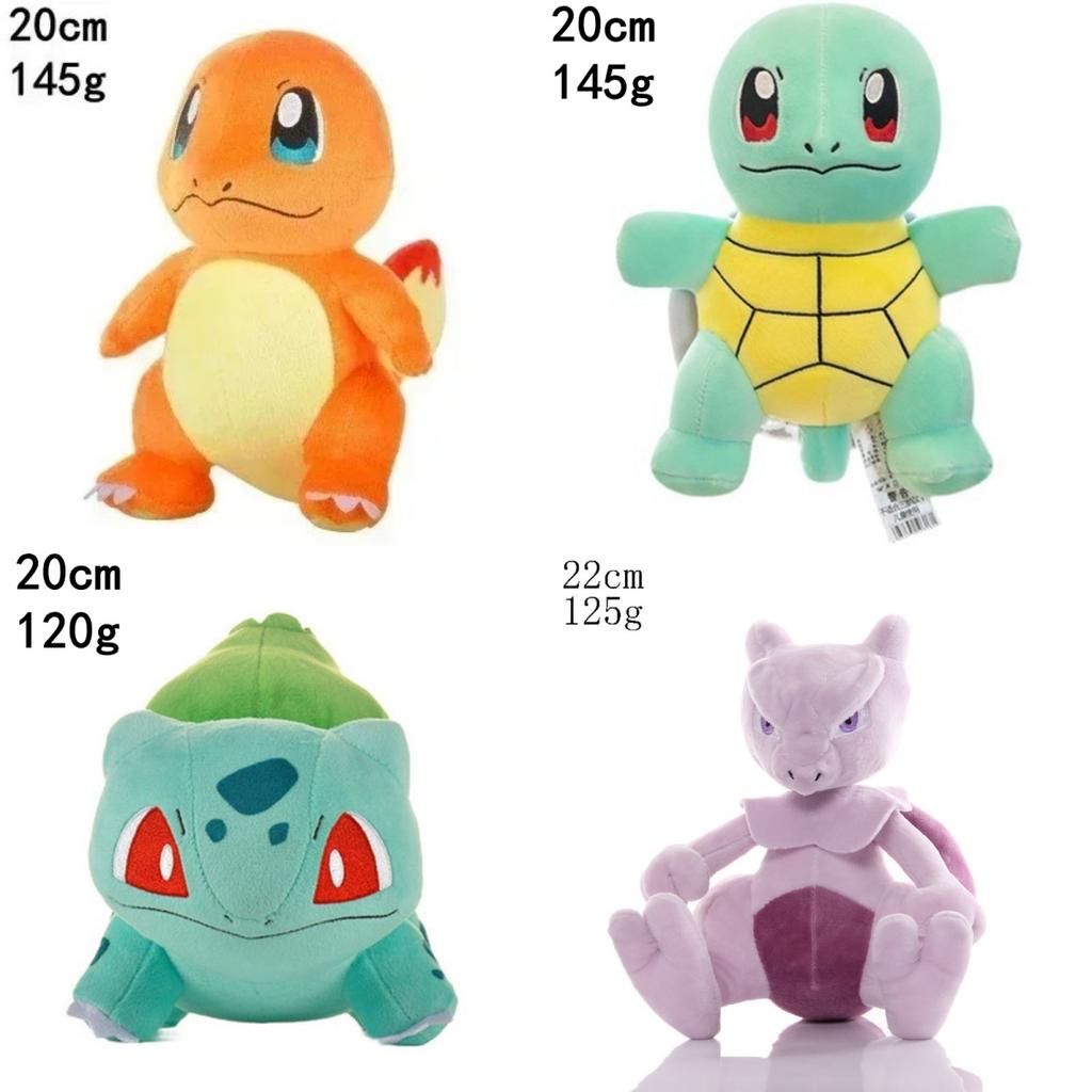 1-10pc POKEMON Original Plush Toy Gengar Pikachu Kawaii Charizard Genuine Plush Doll Soft Cute Cartoon Piplup Playthings for Kids Gift