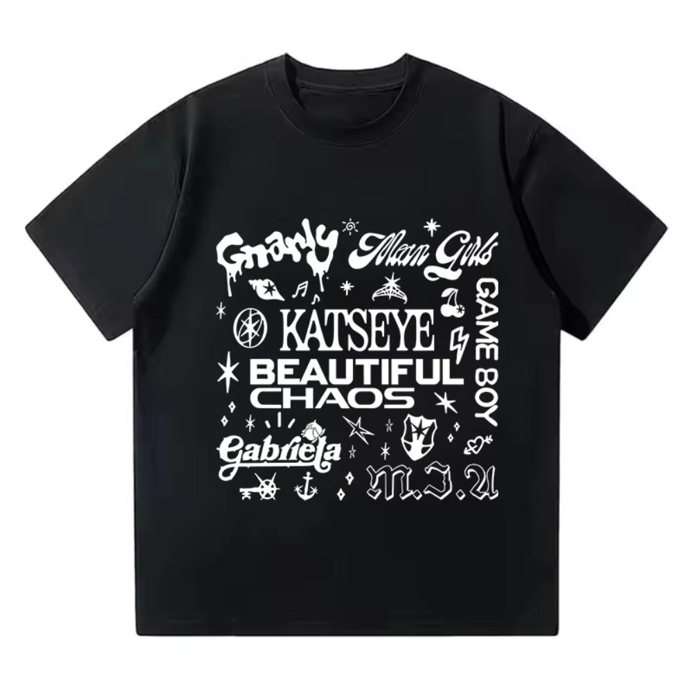 2025 Heiße Katze Lustig Bedruckte T-Shirts Damen Herren Lässige Grafik-T-Shirts Oberteile Unisex Koreanischer Stil T-Shirt Gothic Y2k T-Shirt Kleidung