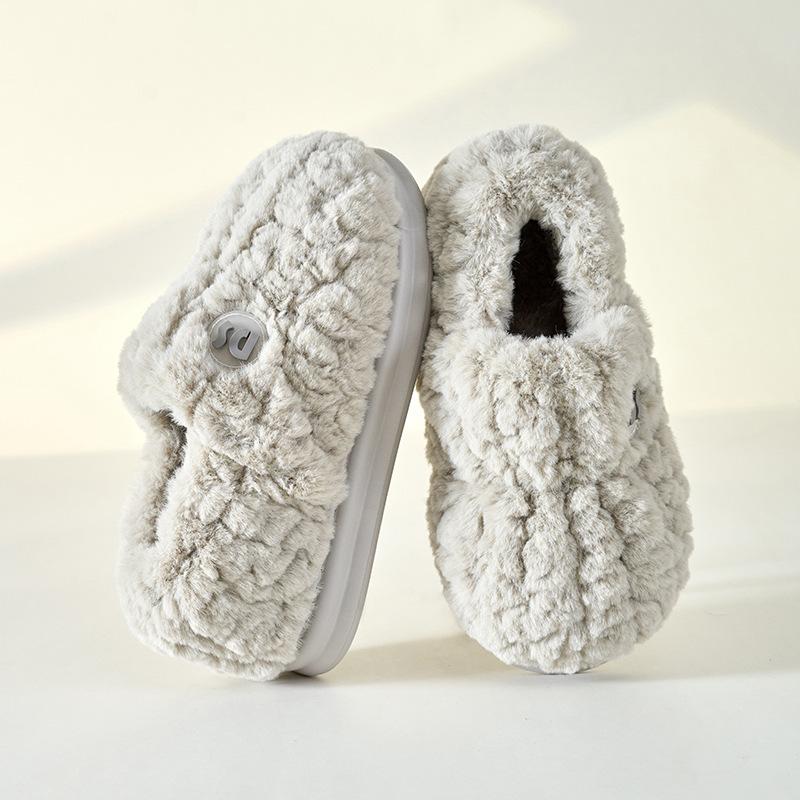 Premium Fashion Cotton Slippers 2025 Autumn and Winter New Indoor Home Non-slip Warm Fluffy Slippers Half-drag Cotton Shoes