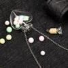 Transparent Openable Necklace Water Drop Mini Bottles Necklace Glaze Vial Pendant  Keepsake