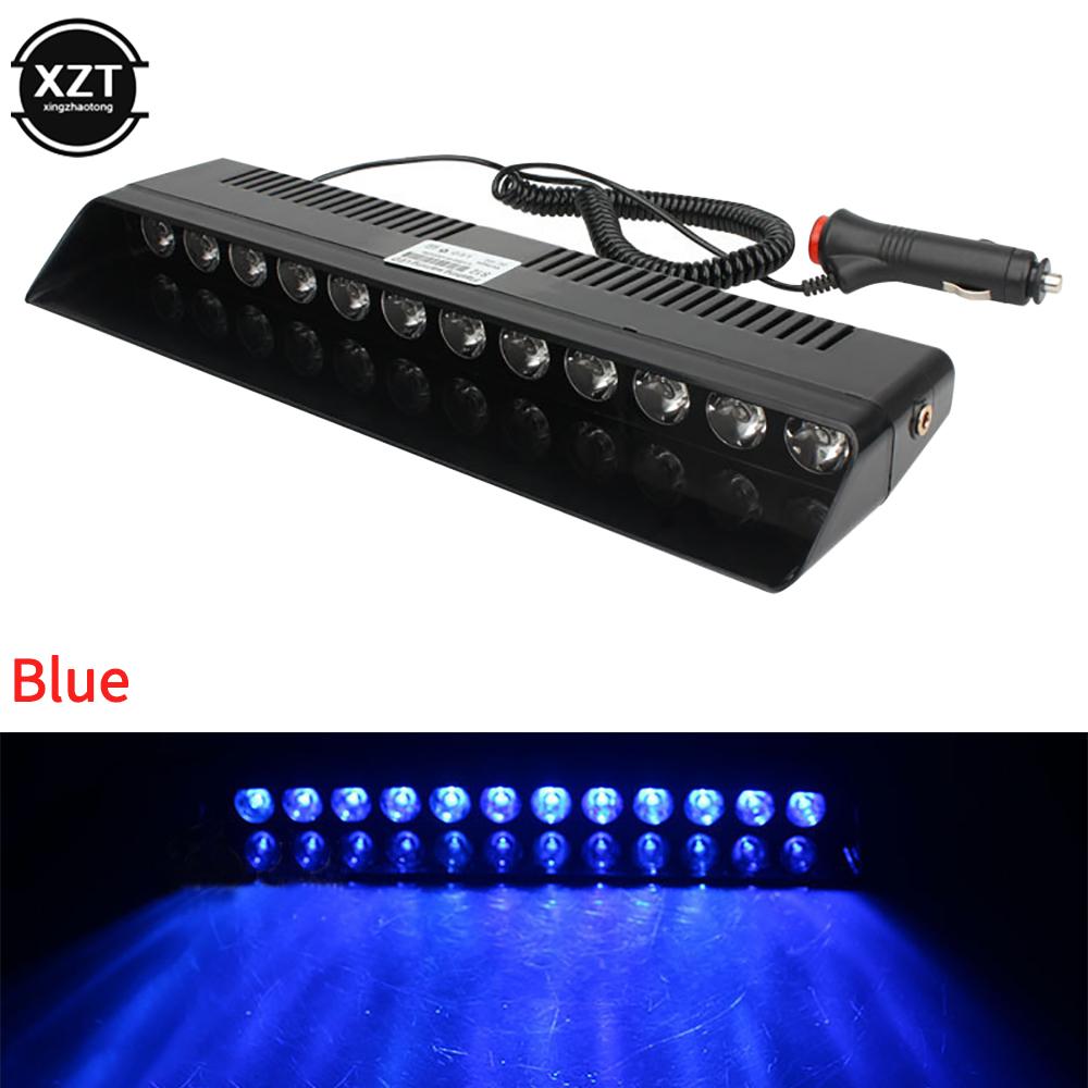 Car Strobe Flashing Lights Lamp 12LED Red/Blue/Amber/Yellow/White Police Led Flasher Emergency Warning Light For Car 12V 12W