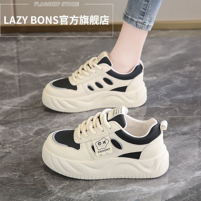 Bread women's shoes spring versatile casual niche original board shoes student sports thick sole heightening little white dad women's shoes