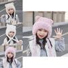 Toddler Bear Ear Knitted Hat Warm Winter Protective Headgear For Kids