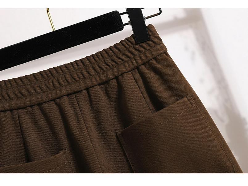 Damen Retro Samt Spalt-Schirmrock – Mittellang, Verdickt und Lockerer Schnitt für Herbst/Winter