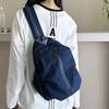 Large capacity denim backpack high school college student simple schoolbag women's computer backpack fashion