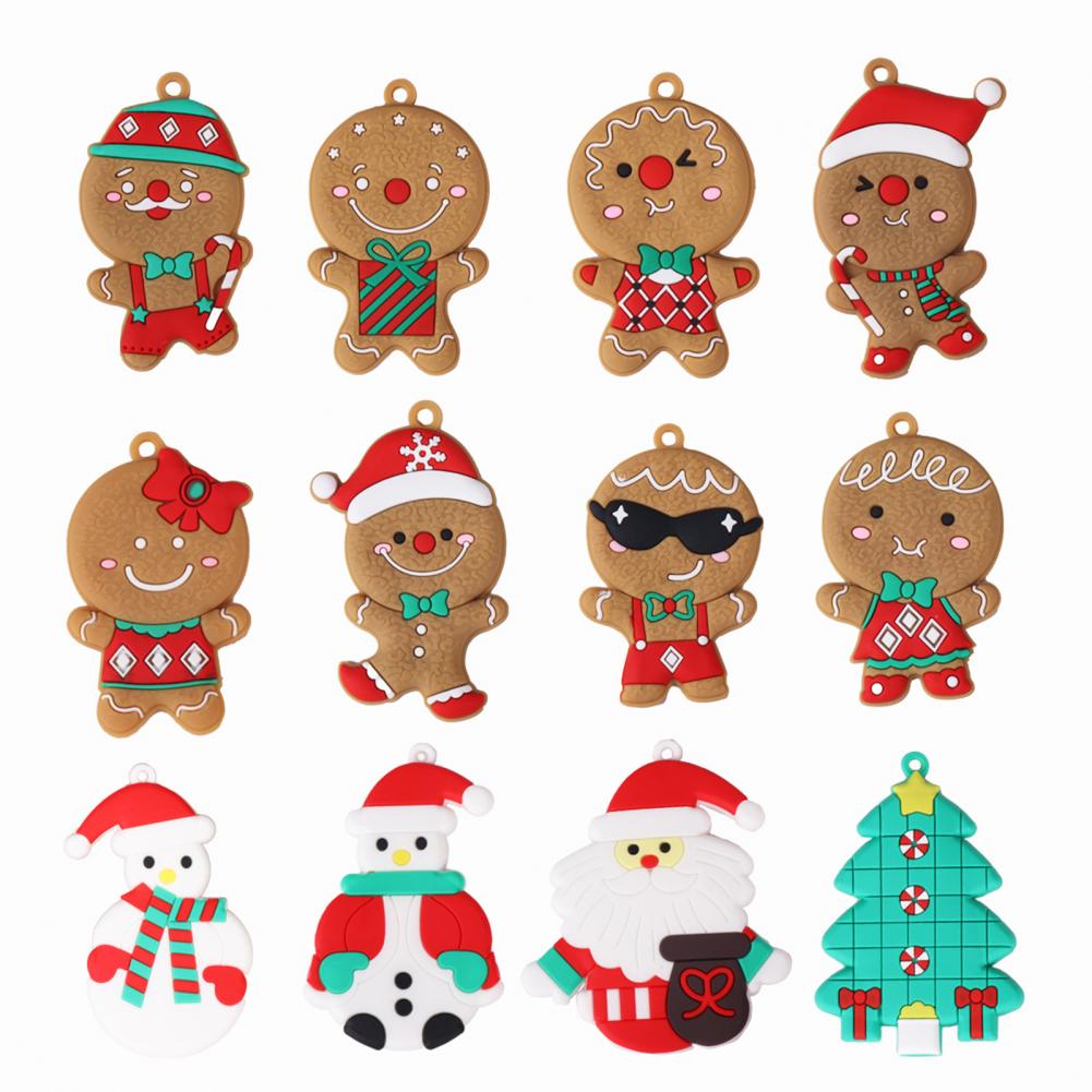 Small Gingerbread Man Pendant Cute Christmas Tree Decorations Gingerbread Man Christmas Ornaments Set Santa for Xmas for Holiday