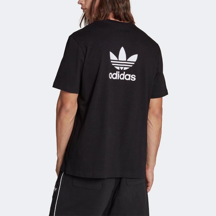 Adidas Originals Adicolor Classics Trefoil Boxy Logo Print Crew Neck T-Shirt Men Tops Black IA4839