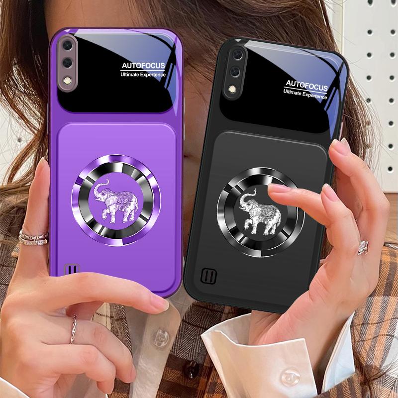 Elegant pink elephant For Samsung M02 12 Note 8 9 10 20 A 01 A02 A03 Core 04 05 06 10 12 13 14 15 A16 glass Ultra phone case