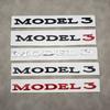 3D ABS Black Model 3 Letters Logo Car Rear Trunk Badge Sticker For Tesla Model X S 3 Y Auto Decal Accessories