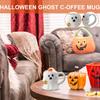 Halloween Coffee Mugs Cute Ghost Water Cup Creative Pumpkin Ghost Ceramic Mug Gothic Spooky Cup Ceramic Ghost Face Mug