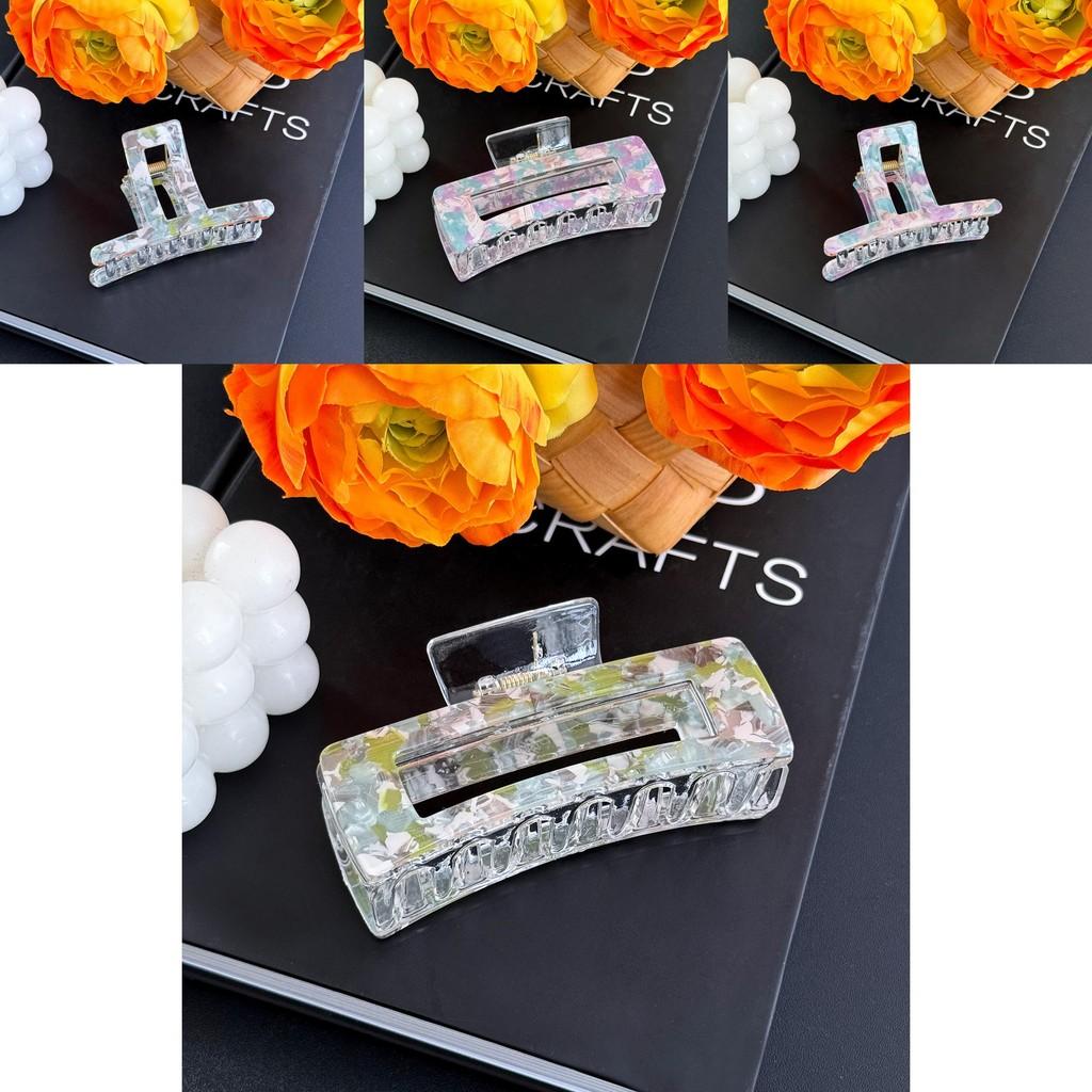 Stylish Acrylic Hair Clip For Fashionable Updos And Versatile Ponytails In Floral Patterns