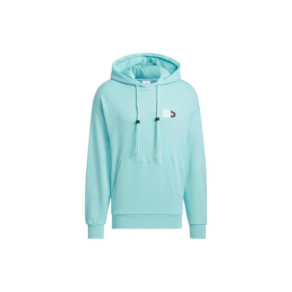 Adidas Originals V-Day Letter Print Sport Hoodie Unisex Tops Mint-Green JE3475