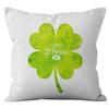 Home Cushion Cover St. Patrick's Day Pillowcase Four-leaf Clover Plaid Sofa Cushion Cover