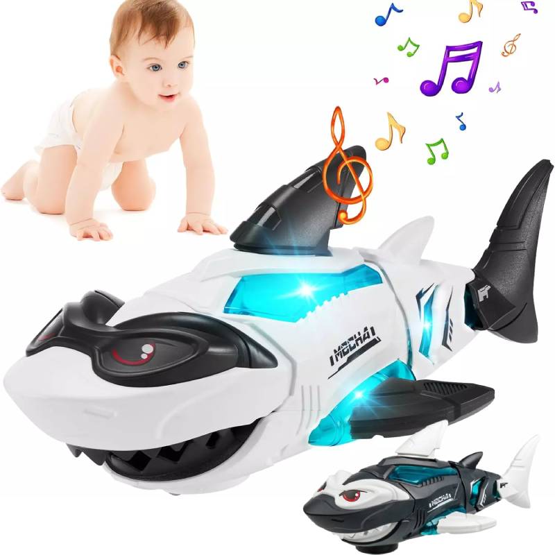 Hračky Žralok Lezoucí Děti Elektrický Mechanický Žralok Hračka Světlo Hudba Dárek Kreslený