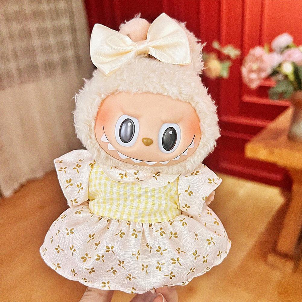 For 17cm Labubu Doll Clothes Fashion Clothes Hoodies Doll Clothes Color Match Hoodies Dolls Accessories Cute Decoration Little Cloths
