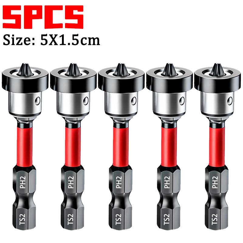 10/1PCS Magnetic Positioning Screwdriver Bits Magnet Collar Hex Shank Drywall Screws Locating Batch Head Power Drilling Tools