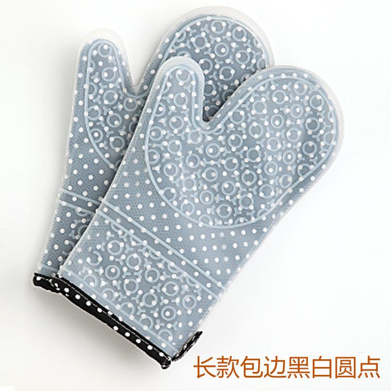 1Pcs Silicone Oven Glove Heatproof Mitten Kitchen Cooking Microwave Oven Mitt Non-slip Glove Thickening High Quality