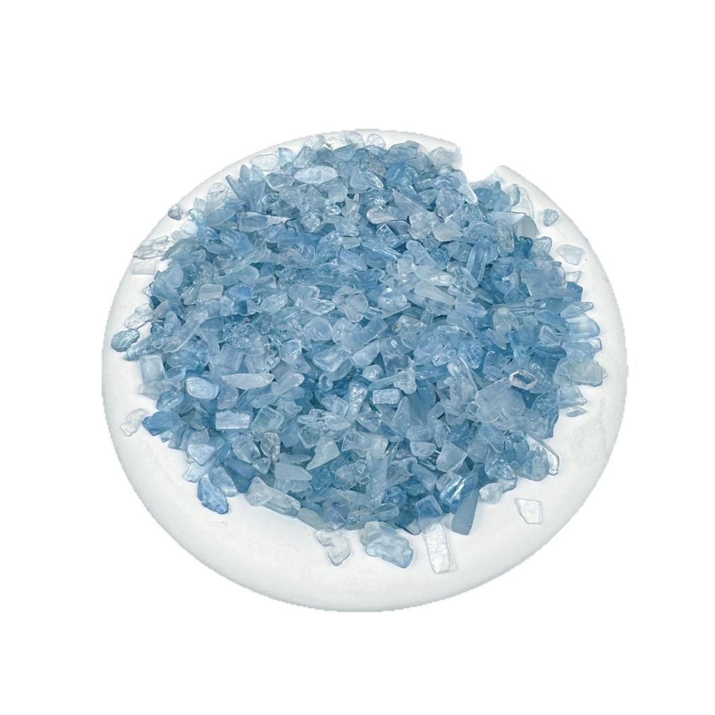 Tiefblauer Natürlicher Aquamarin Split für Aquarien, Pflanzgefäße und als Opfergabe für Buddha