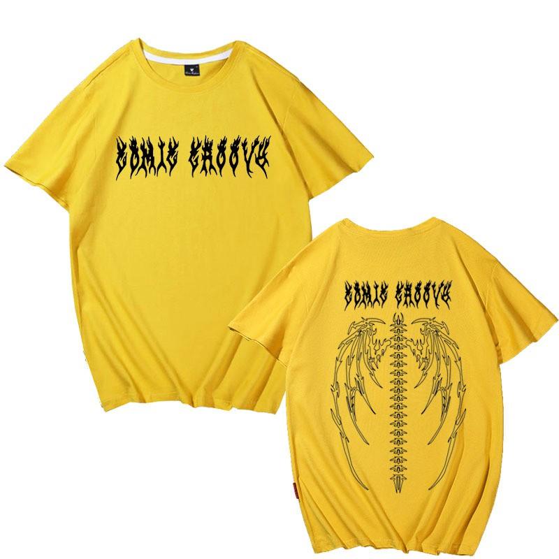 Womens Oversized Loose Fit Cotton T-Shirt With Graphic Print Round Neck Short Sleeve Casual Top