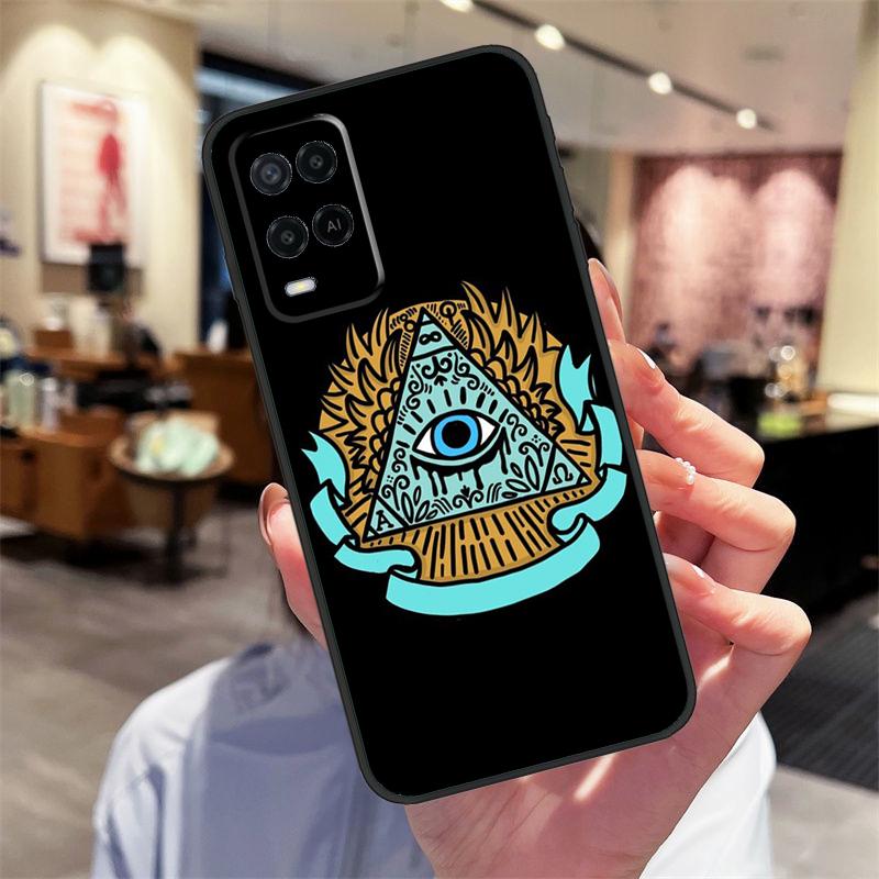 Pyramid Eye Symbol Case For Oppo A40 A60 A80 A18 A38 A58 A78 A98 A16 A76 A96 A15 A17 A77 A74 A94 A54 A57S Cover