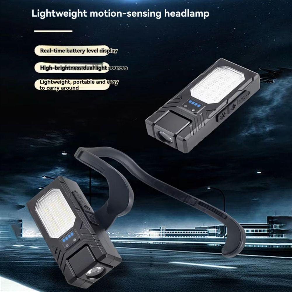 Waterproof Ear Clip Headlamp Ultra Light Rechargeable Headlamp Adjustable LED Headlight  Cycling
