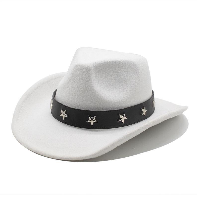 Minority Woolen Hat Men And Women Couple Hat Woolen Western Cowboy Top Hat Tide