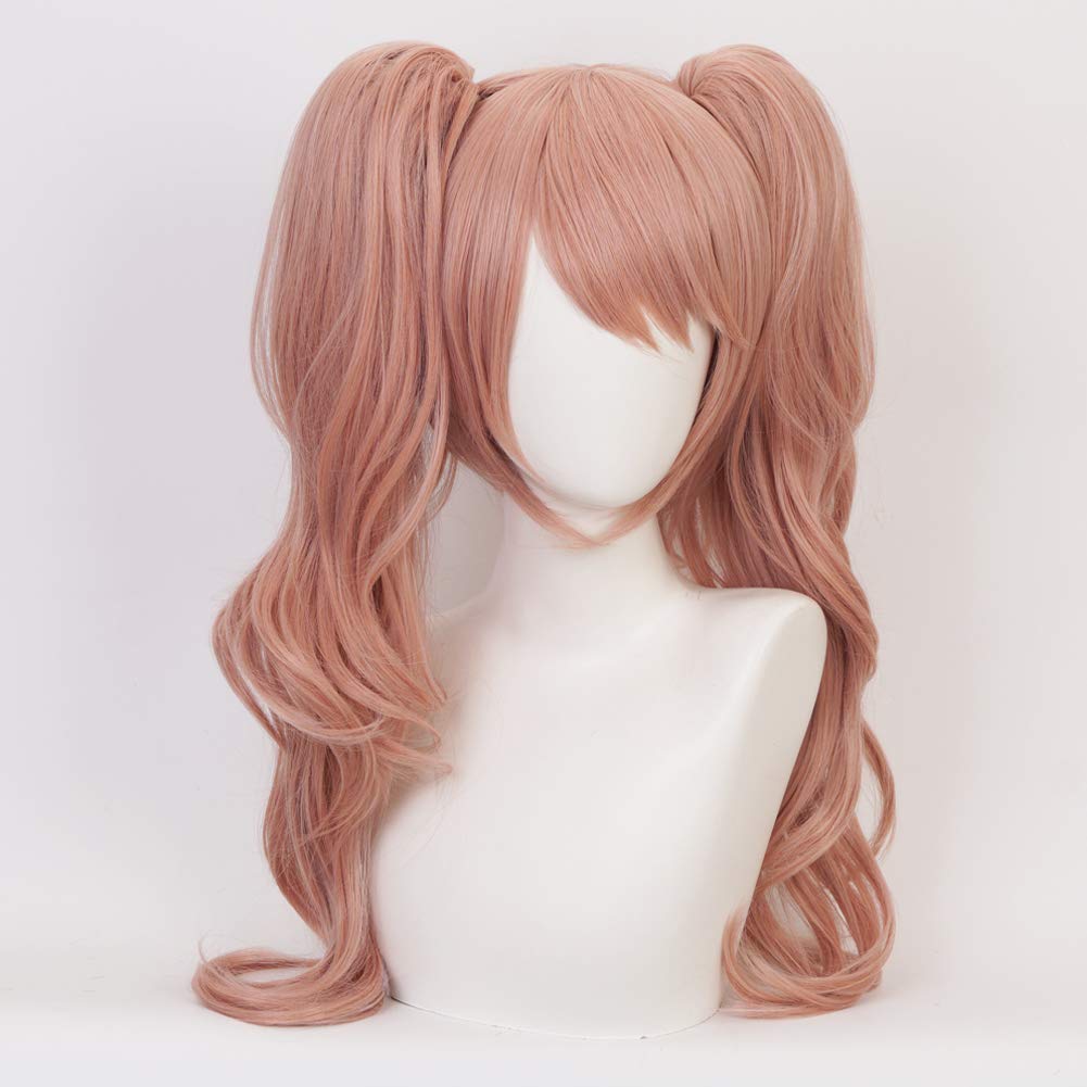 Enoshima Junko Cosplay Wig Pink Long Disguise Heat Resistant Wig Cosplay Wig School Festival Festival Halloween Christmas Event Wig Wig with Wig Net