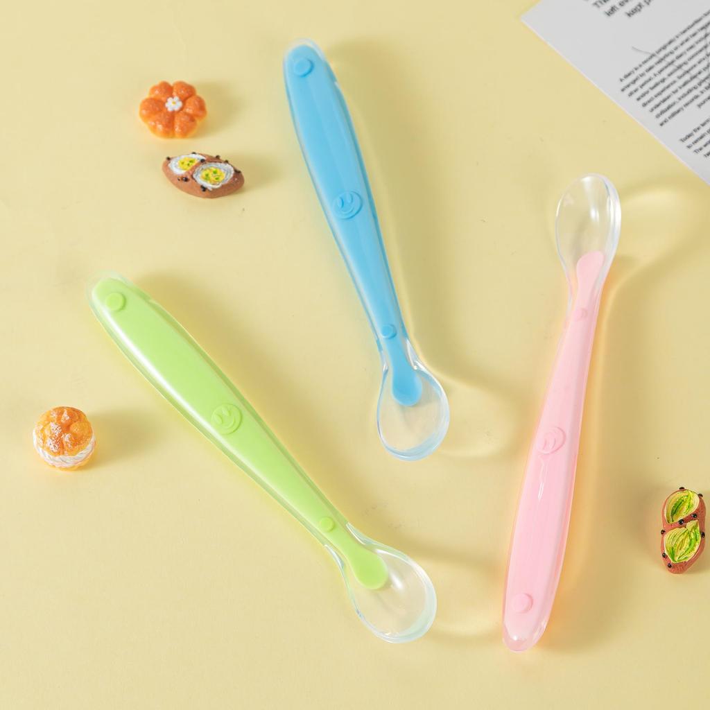 Baby Silicone Soft-Head Feeding Spoon for Infants and Children - Ideal for Soup and Food Supplements