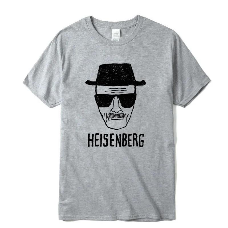 Men Fashion Casual Top Quality Short Sleeve 100 Cotton Loose Heisenberg PrintedTshirt Casual Mens Tshirt Cool Summer Men Tshirt