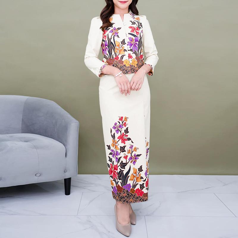 

ZANZEA Women 3/4 Sleeve Floral Blouse and Skirts Casual Two Piece Suit Sets 3XL абрикосовый