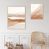 Abstrakter Leinwanddruck Beige SunPainting Line Mountain Wandkunst Poster Minimalistische Drucke Nordische Wandbilder Wohnzimmer Dekor
