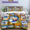 3Pcs Donald Duck Adventures Bedding Set Quilt Cover Pillowcase Home Christmas Xmas Halloween Gift 1 Duvet Cover 2 Pillowcase M924169