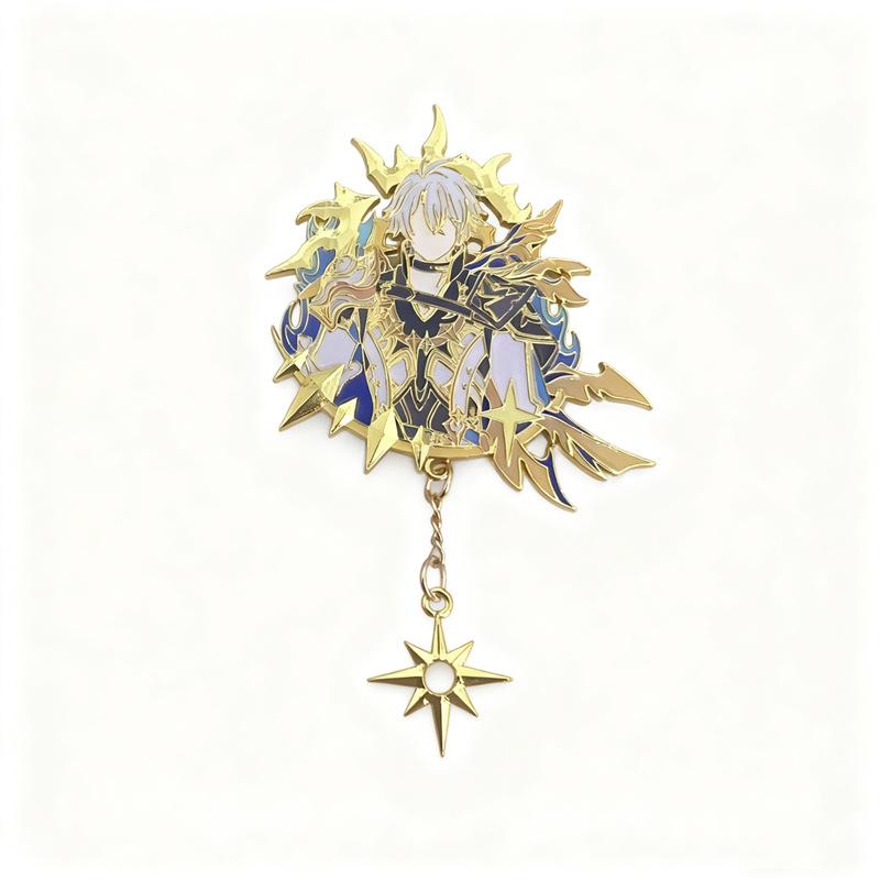 Game Honkai: Star Rail Series Fashion Metal Badge Cartoon Character Exquisite Printing Backpack Brooch Birthday Gift