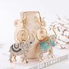 Rhinestone Little Elephant Keychain - Popular Cartoon Bag Charm at Tourist Attractions