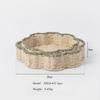 Hand-Woven Paper Rope Storage Basket Imitation Rattan Household Storage Basket Living Room Snack Tray Desktop Storage Basket
