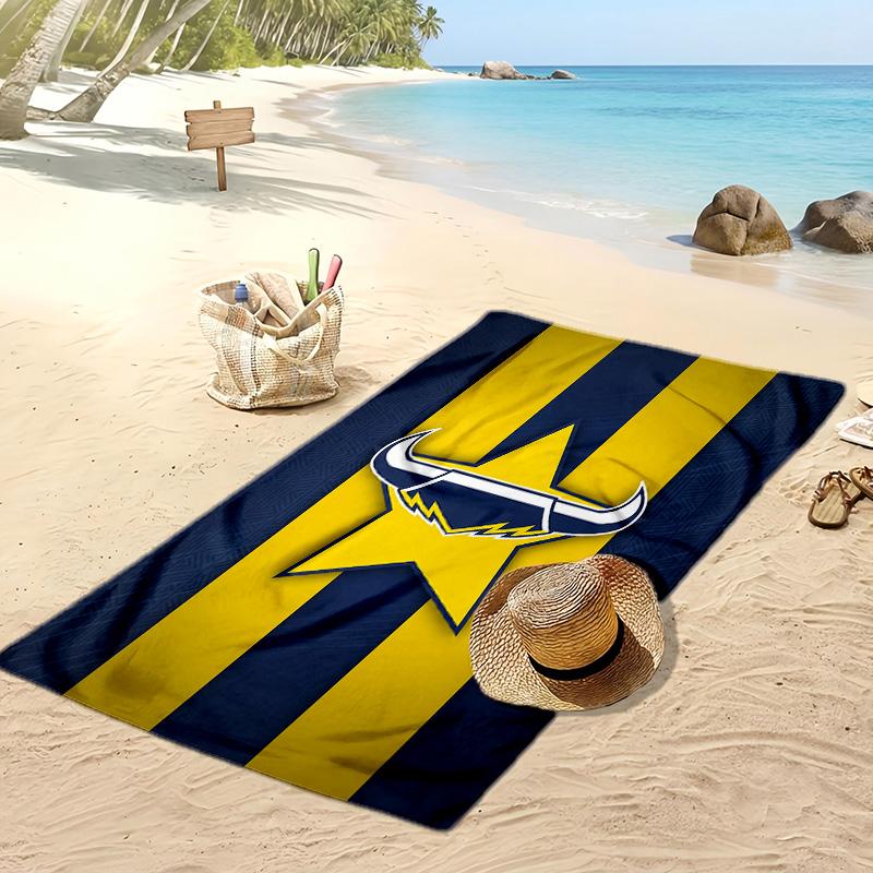 North Queensland Cowboys Print Beach Towel Soft Portable Quick?dry Towel For Pool Summer Vacation Outdoor Sport