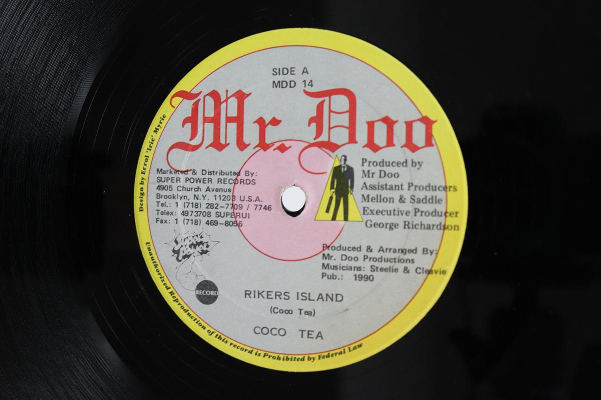 

12inch Record COCOA TEA STEELIE CLEVIE Rickers Island Version MDD014 MR. DOO 1990 US Reggae Ska Dub Used