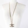 CHANEL Necklace Camellia Perfume Bag Icon Design COCO Mark black Pinkgold B24P Used