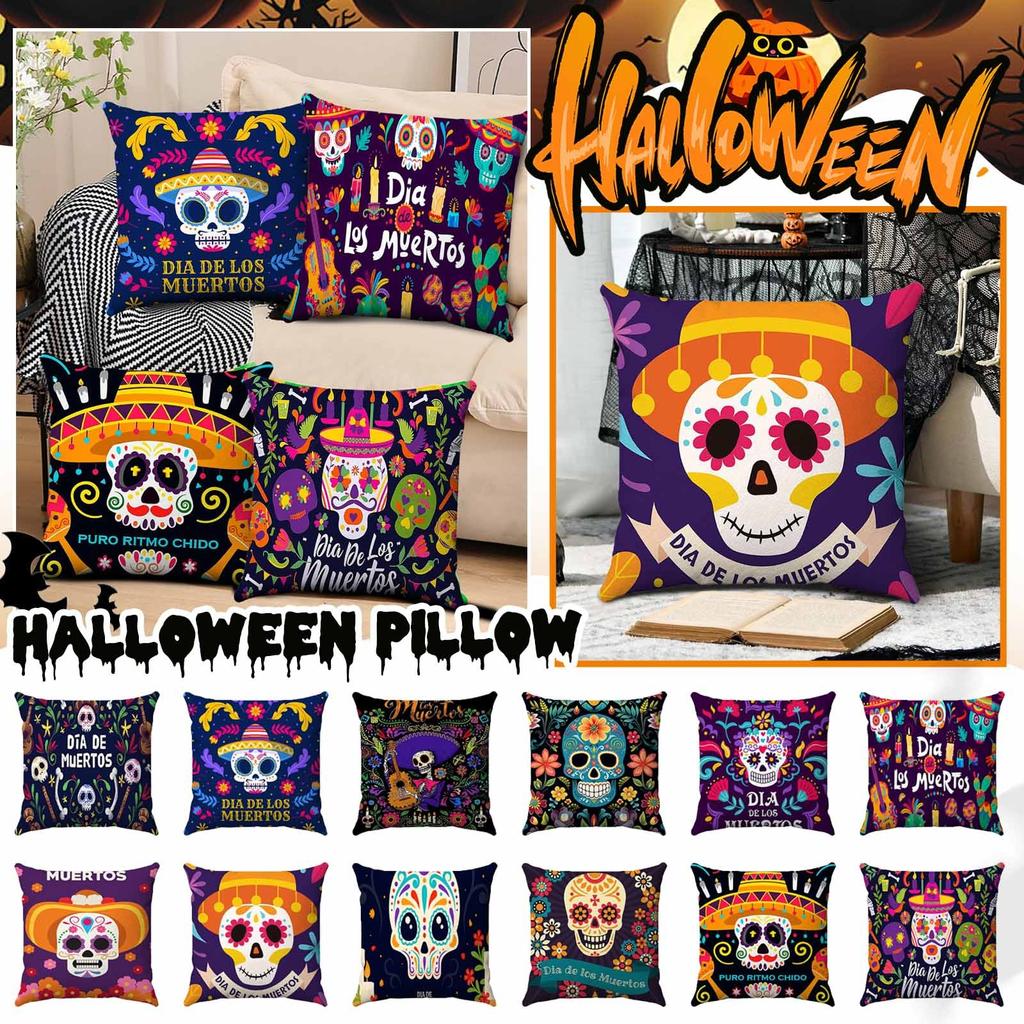 Halloween Festival Decoration Living Room Sofa Cushion Pillow Cover Offices Waist Pillow Cover (excluding Core)